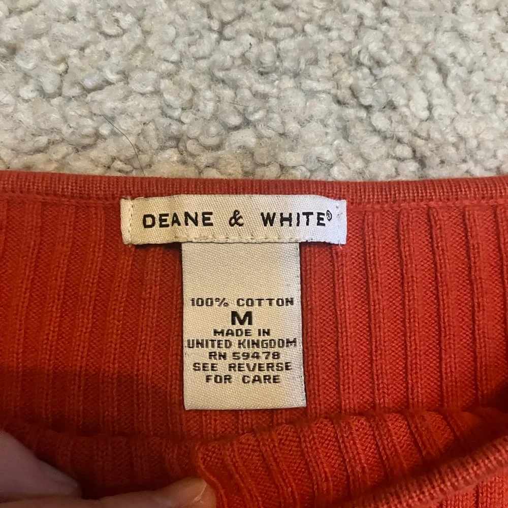 Women's Rust Ribbed Sweater - Crew Neck by Deane & White Size M